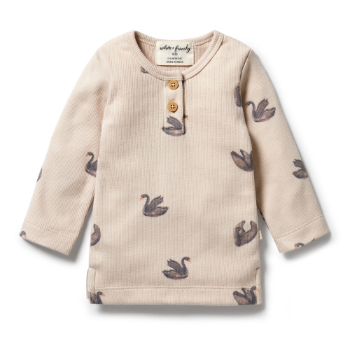 Wilson+Frenchy Organic Cotton Long-Sleeved Top - Little Swan