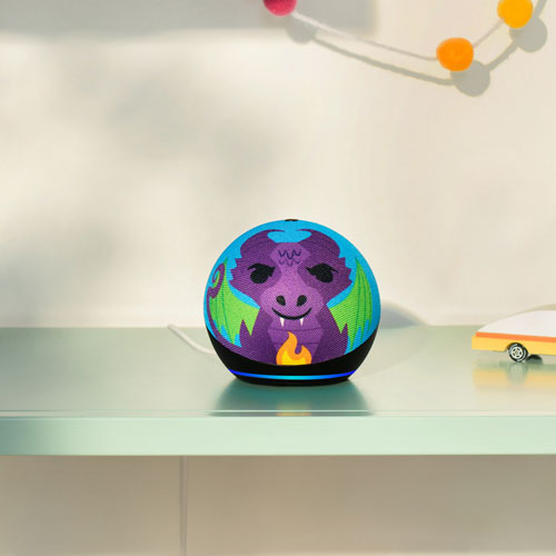 Haut-parleur intelligent Echo Dot Kids d'Amazon avec Alexa - Dragon de feu