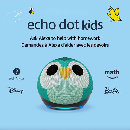 Haut-parleur intelligent Echo Dot Kids avec Alexa - Hibou