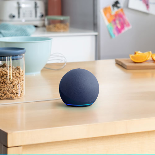 Haut-parleur intelligent Echo Dot d'Amazon avec Alexa - Bleu foncé océan