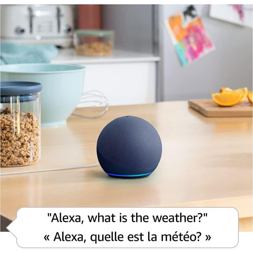 Haut-parleur intelligent Echo Dot d'Amazon avec Alexa - Bleu foncé océan