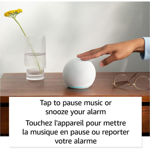 Haut-parleur intelligent Echo Dot d'Amazon avec Alexa - Blanc glacier