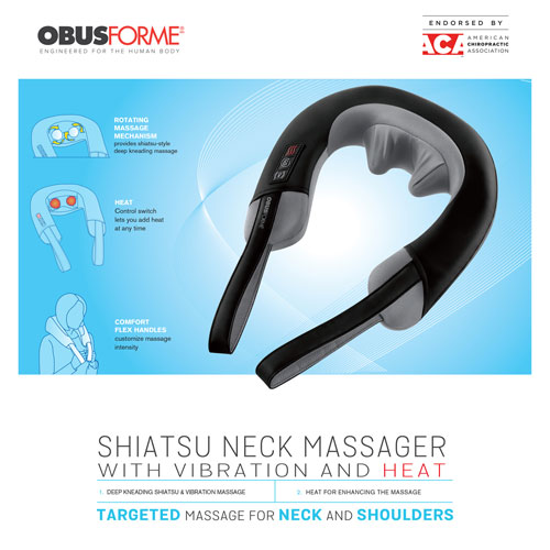 ObusForme Shiatsu and Vibration Heated Neck Massager