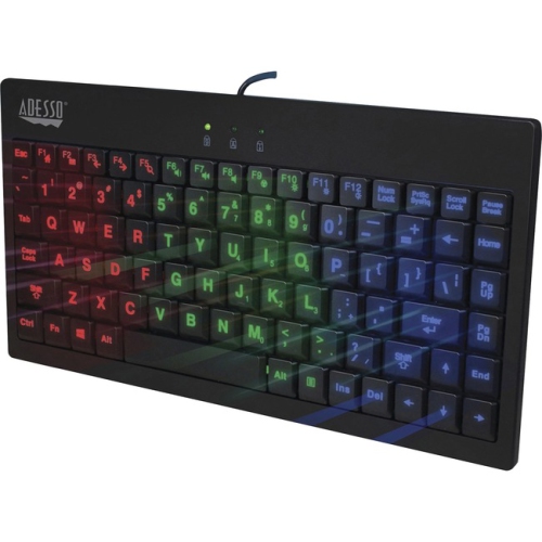 ADESSO  Akb-110Eb 3-Color Illuminated Mini Keyboard (Akb-110Eb)