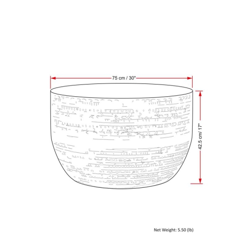 Simpli Home Johnsen Boho 30 " Metal Metal Coffee Table in Antique Silver
