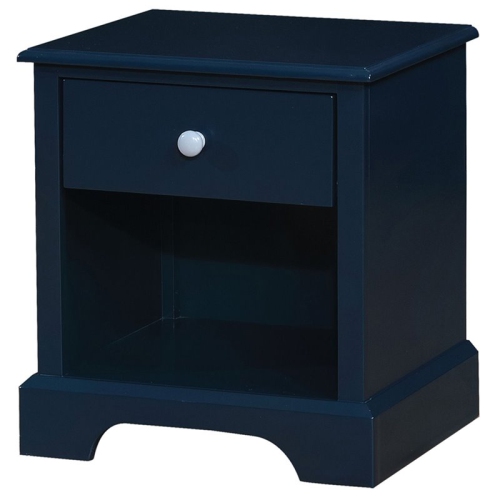 FURNITURE OF AMERICA  Belantra Solid Wood 1-Drawer Kids Nightstand In Blue