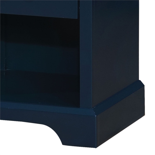 Furniture of America Belantra Solid Wood 1-Drawer Kids Nightstand in Blue