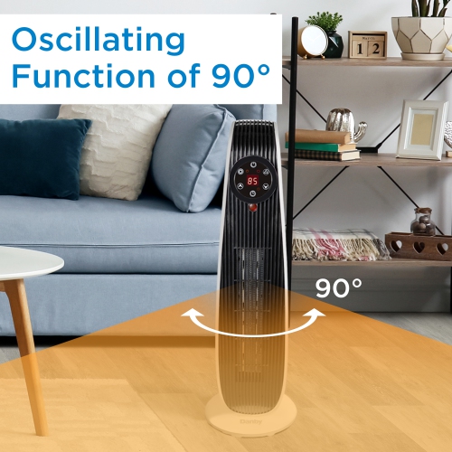 Danby DBSH02213WD13 1500W Adjustable Oscillating Heater 22" in White