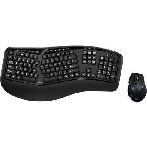 Adesso Tru-Form Media 1500 - Wireless Ergonomic Keyboard and Laser Mouse  WKB-1500GB