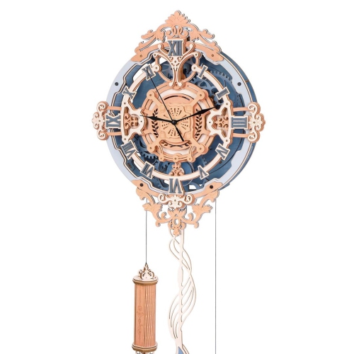 Romantic Notes Wall Clock with Precise Quartz Movement and an Adjustable Calendar, 231 Pieces, Set Dates by manually Rotating Gear