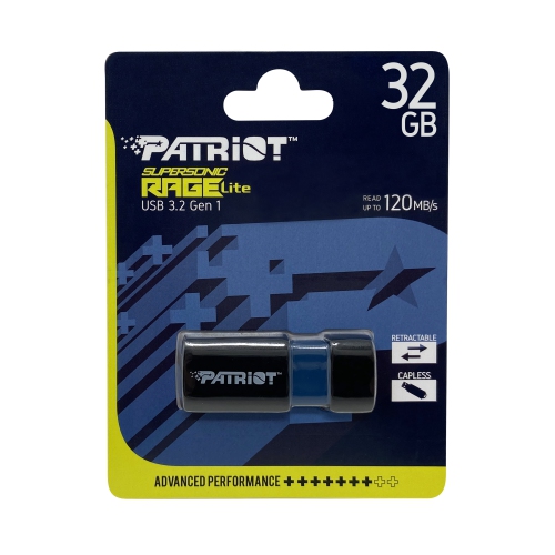 Patriot Memory Supersonic Rage Lite USB 3.2 Gen 1 Flash Drives - 32GB PEF32GRLB32U