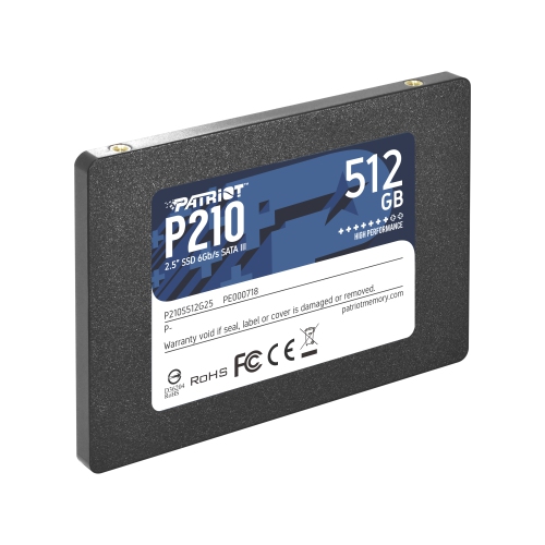 Patriot P210 512GB Internal SSD - SATA 3 2.5" - Solid State Drive - P210S512G25