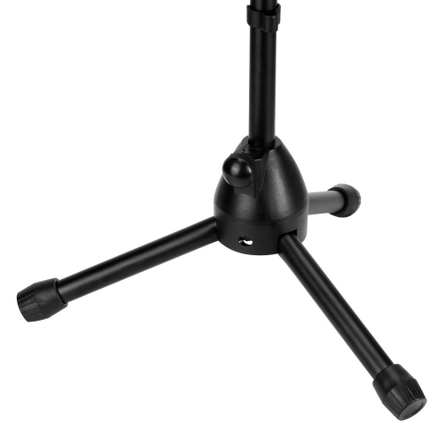 Short Microphone Portable Mic Tripod Stand with Fixed-Length Boom - Height Adjustable PrimeCables