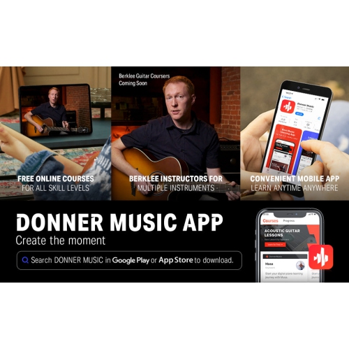 Donner DST-152 Full-Size ST Electric Guitar Kit with Amplifier 39-inch Coil Split HSS Pickup Beginner Set