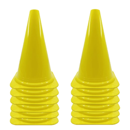 PRISP  Vinyl Multi Purpose Cone - Light Indoor And Outdoor Marker, Set Of 12