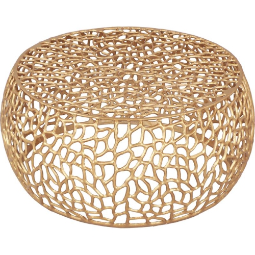 Meridian Furniture Priya Solid Gold Aluminum Coffee Table