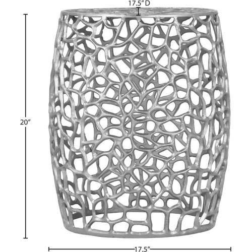 Meridian Furniture Priya Solid Chrome Aluminum End Table