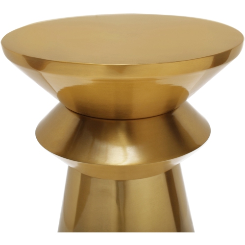 Meridian Furniture Jai Rich Gold Brushed Metal End Table