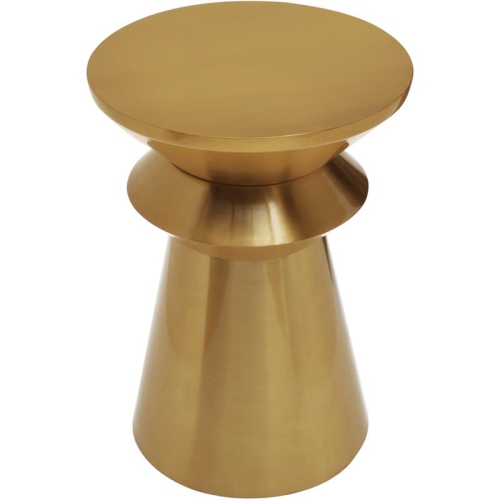 Meridian Furniture Jai Rich Gold Brushed Metal End Table