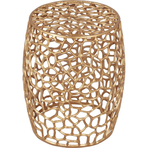 Meridian Furniture Priya Solid Gold Aluminum End Table