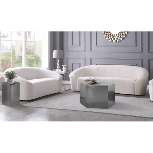 Meridian Furniture Hexagon Brushed Chrome Modular Coffee Table