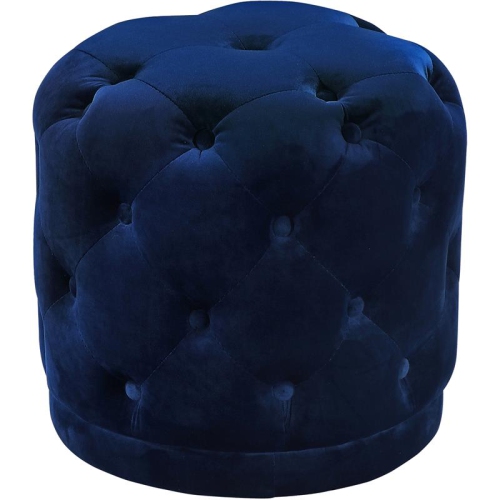 Meridian Furniture Harper Contemporary Velvet Ottoman/Stool in Navy