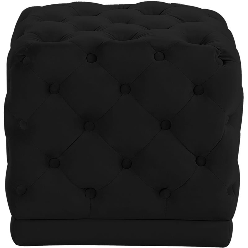 Image 1 de 8.. Tabouret/pouf contemporain en velours Stella de Meridian Furniture, noir
