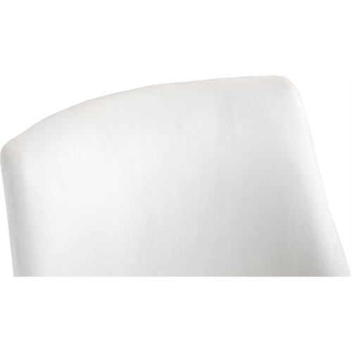 Meridian Furniture Karina Swivel Adjustable Cream Velvet and Gold Office Chair