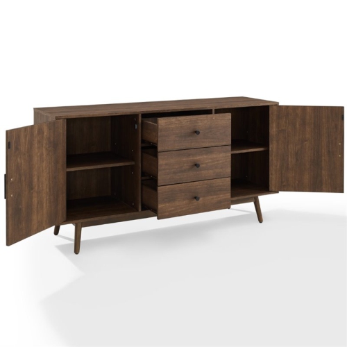 Pemberly Row Wooden Mid-Century Modern Sideboard in Brown