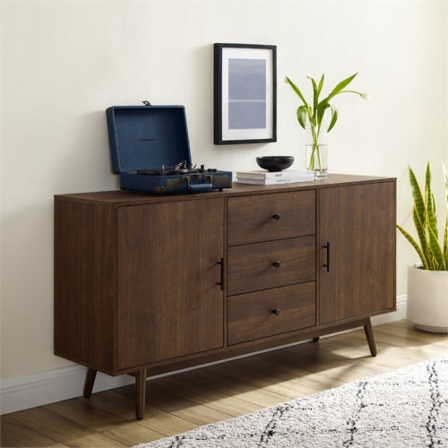 Pemberly Row Wooden Mid-Century Modern Sideboard in Brown