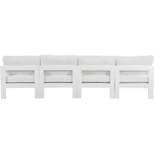 Meridian Furniture Nizuc White Fabric Outdoor Patio Modular Sofa