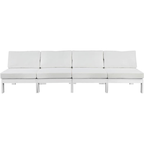 Meridian Furniture Nizuc White Fabric Outdoor Patio Modular Sofa
