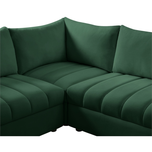 Meridian Furniture Jacob Green Velvet Modular Sectional