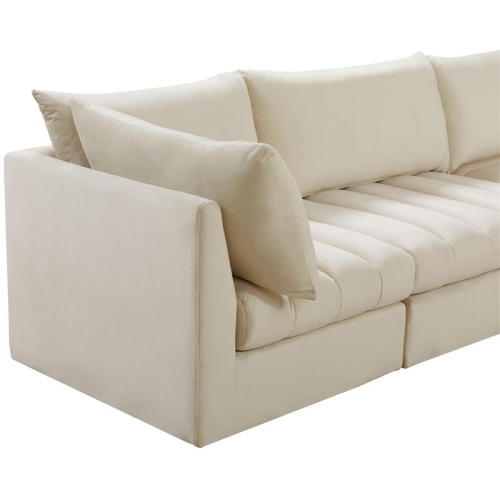 Meridian Furniture Jacob Cream Velvet Modular Sofa