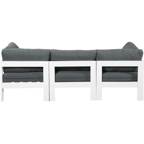 Meridian Furniture Nizuc Grey Fabric Outdoor Patio Modular Sofa