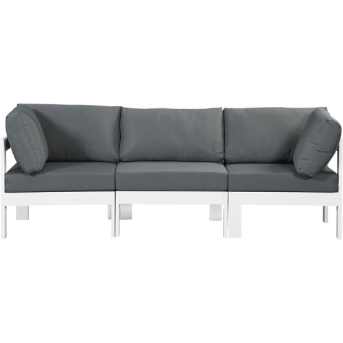 Meridian Furniture Nizuc Grey Fabric Outdoor Patio Modular Sofa