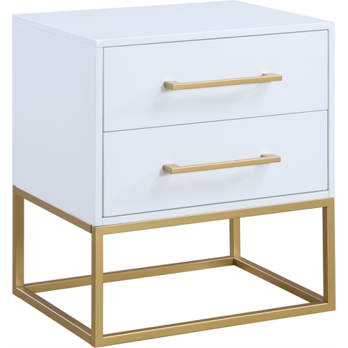 MERIDIAN FURNITURE  Maxine Night Stand In Rich White Finish