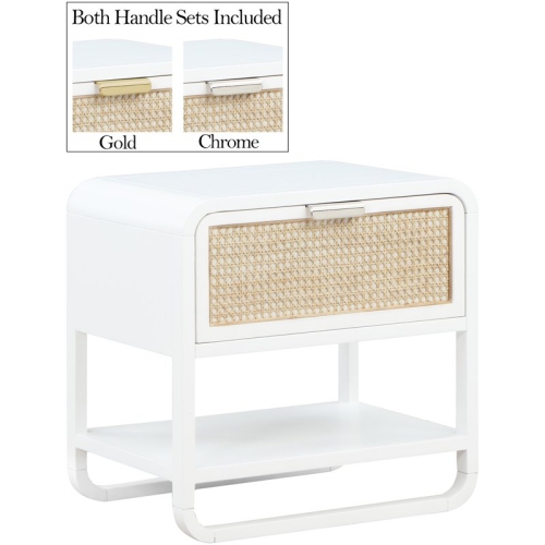 Meridian Furniture Sage White Wood Veneer Night Stand