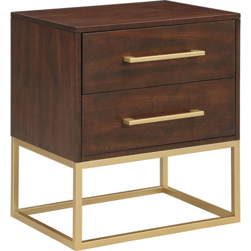 MERIDIAN FURNITURE  Maxine Night Stand In Dark Cherry Finish