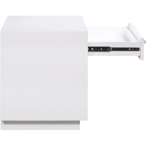 Meridian Furniture Avery White Wood Veneer Night Stand