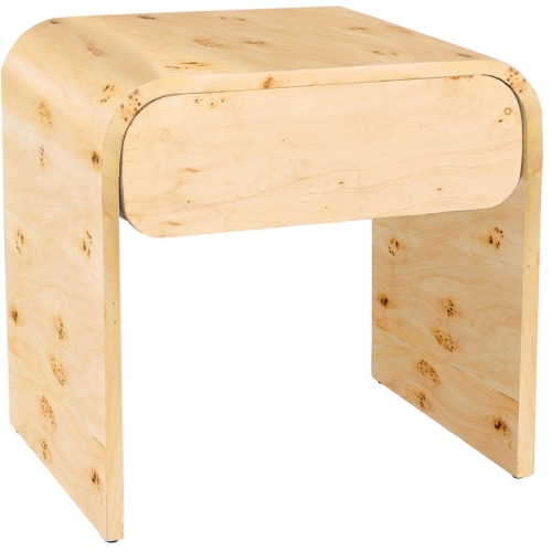 Image 1 of 10.. Cresthill Burl Wood Night Stand