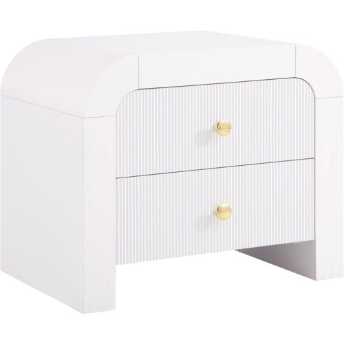 MERIDIAN FURNITURE  Artisto White Night Stand