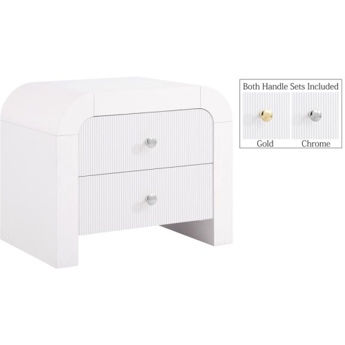 Meridian Furniture Artisto White Night Stand