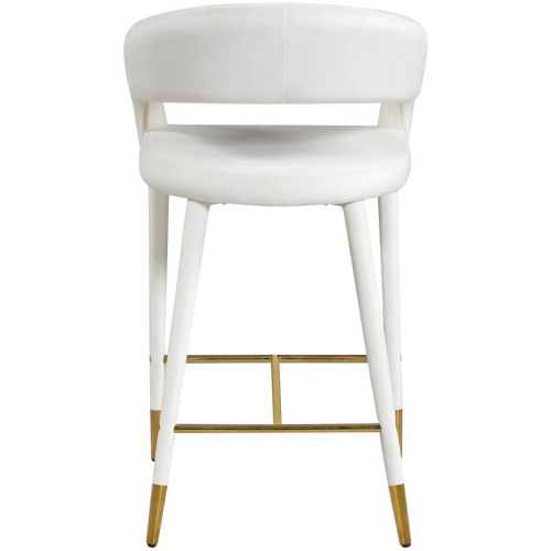 Meridian Furniture Destiny Cream Velvet Stool
