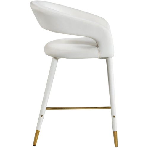 Meridian Furniture Destiny Cream Velvet Stool