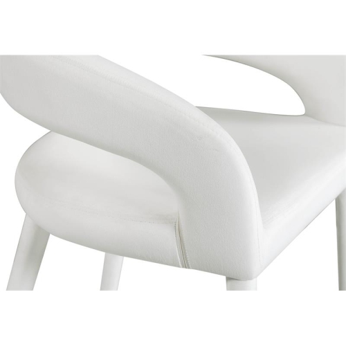 Meridian Furniture Destiny Cream Velvet Stool