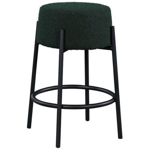 MERIDIAN FURNITURE  Avalon Green Boucle Fabric Counter Stool