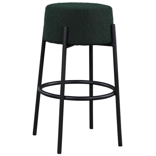 MERIDIAN FURNITURE  Avalon Boucle Fabric Bar Stool In Green