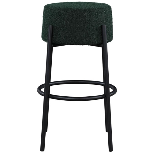 Meridian Furniture Avalon Green Boucle Fabric Bar Stool