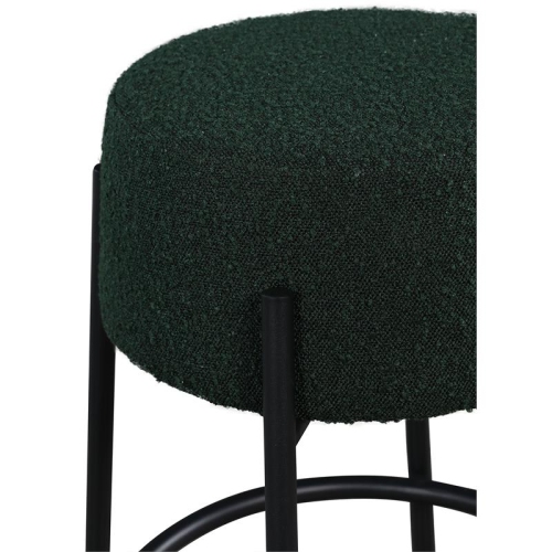 Meridian Furniture Avalon Green Boucle Fabric Bar Stool